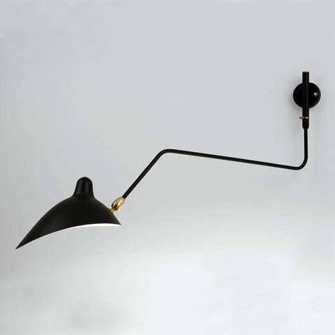 ONE-ARM CURVED ROTATING WALL SCONCE